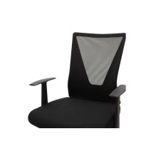 Silla de Oficina Ergonómica en Malla Negra de Gran Resistencia con Reposabrazos - 105/93x61x53 cm, Comodidad y Durabilidad